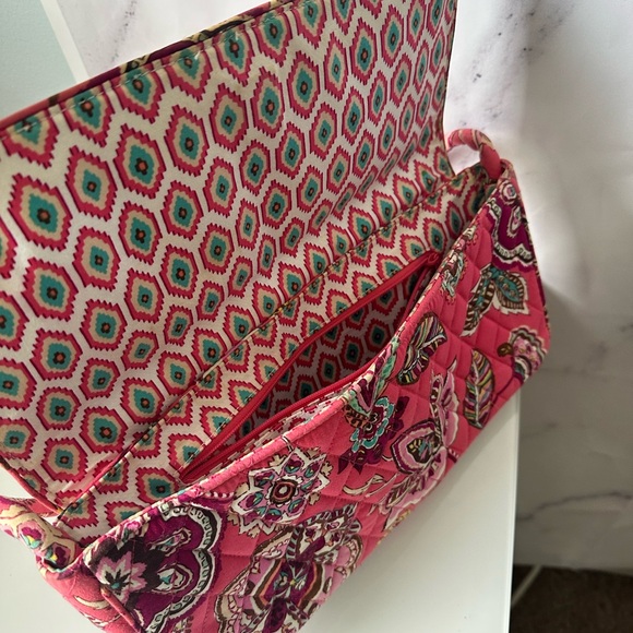 VERA BRADLEY - PINK/MULTICOLOR PAISLEY SHOULDER BAG PURSE - Picture 6 of 8